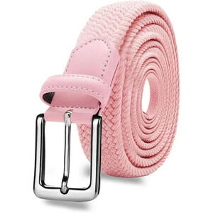 Women Pink Braided Elastic Fabric Stretch Canvas Woven for Jeans Youth Sports